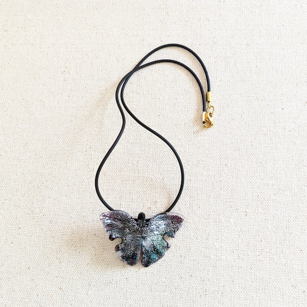 Venetian glass butterfly pendant
